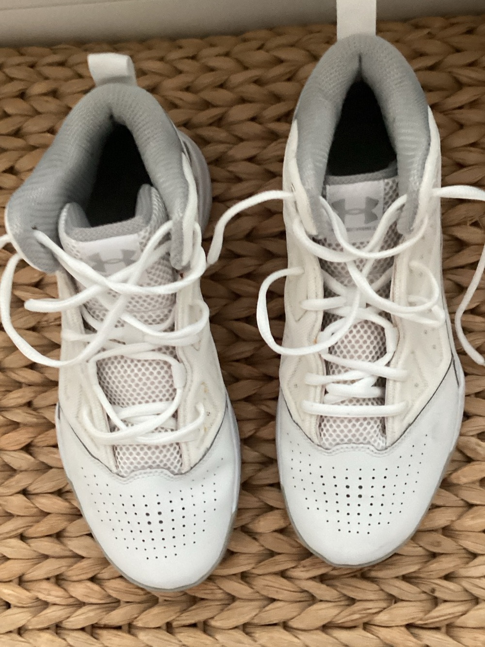 Under Armour White and Light Gray Sport Sneakers